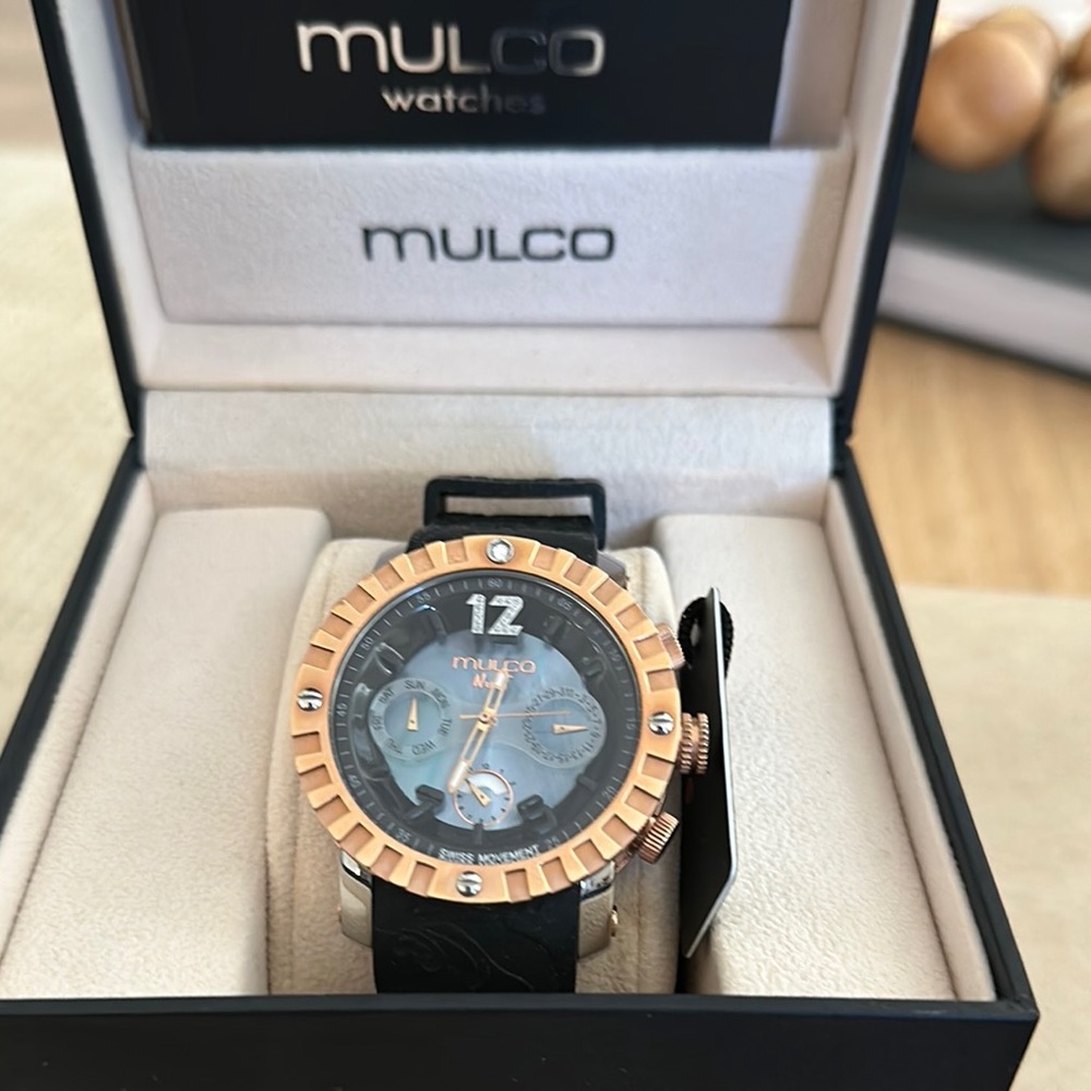 Mulco Black and Gold Watch